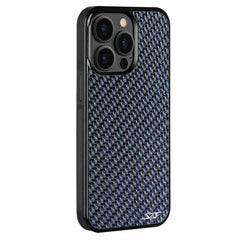Kies-Motorsports Simply Carbon Fiber iPhone | Blue Lace Carbon Fiber Case | CLASSIC Series iPhone 15 Pro Max