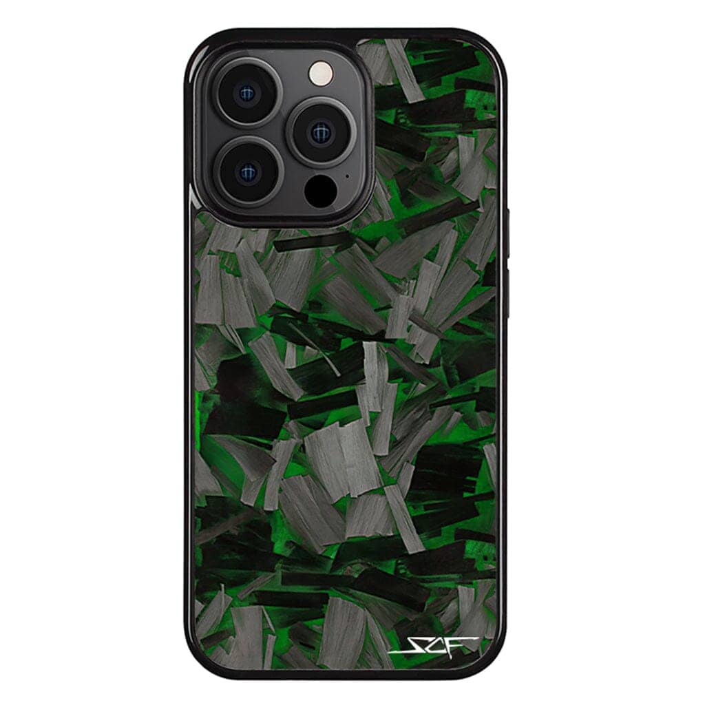 Kies-Motorsports Simply Carbon Fiber iPhone | Green Lava Forged Carbon Fiber Phone Case | CLASSIC Series