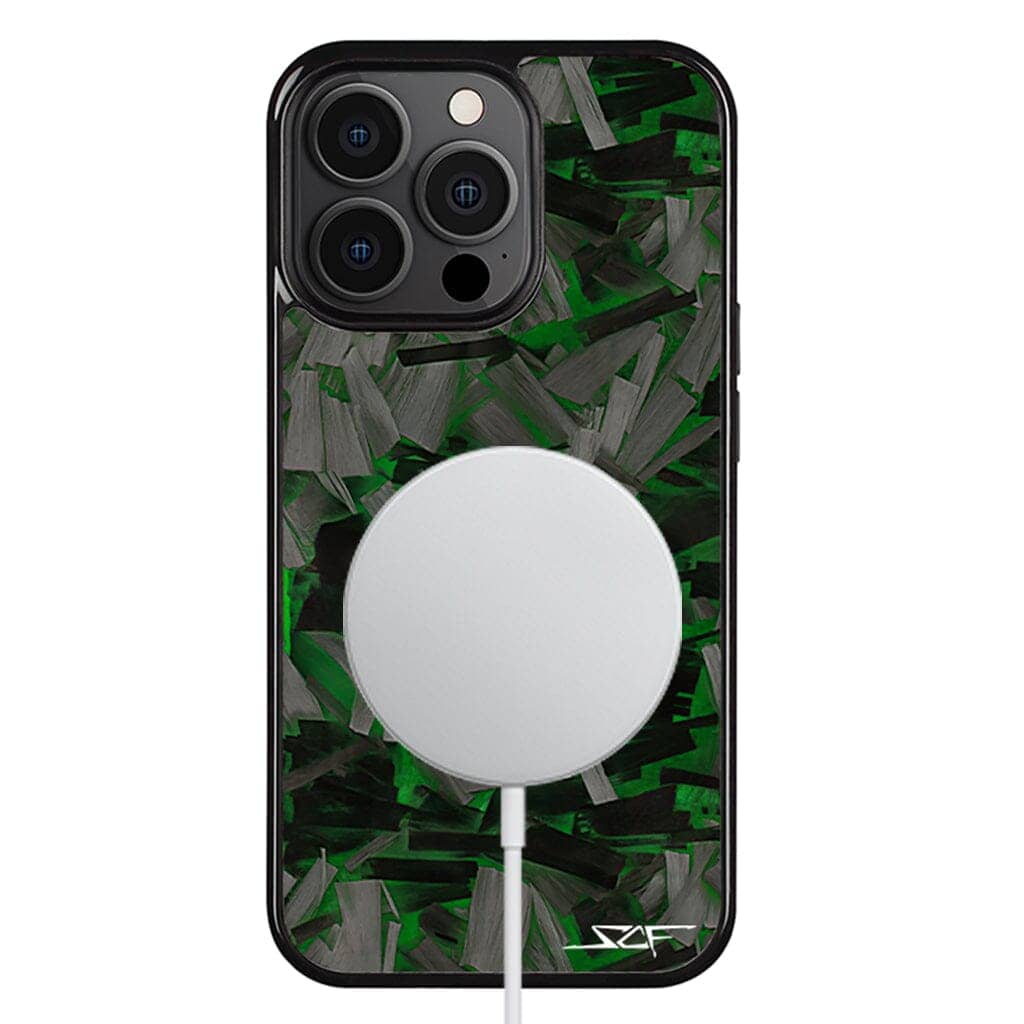 Kies-Motorsports Simply Carbon Fiber iPhone | Green Lava Forged Carbon Fiber Phone Case | CLASSIC Series