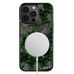 Kies-Motorsports Simply Carbon Fiber iPhone | Green Lava Forged Carbon Fiber Phone Case | CLASSIC Series