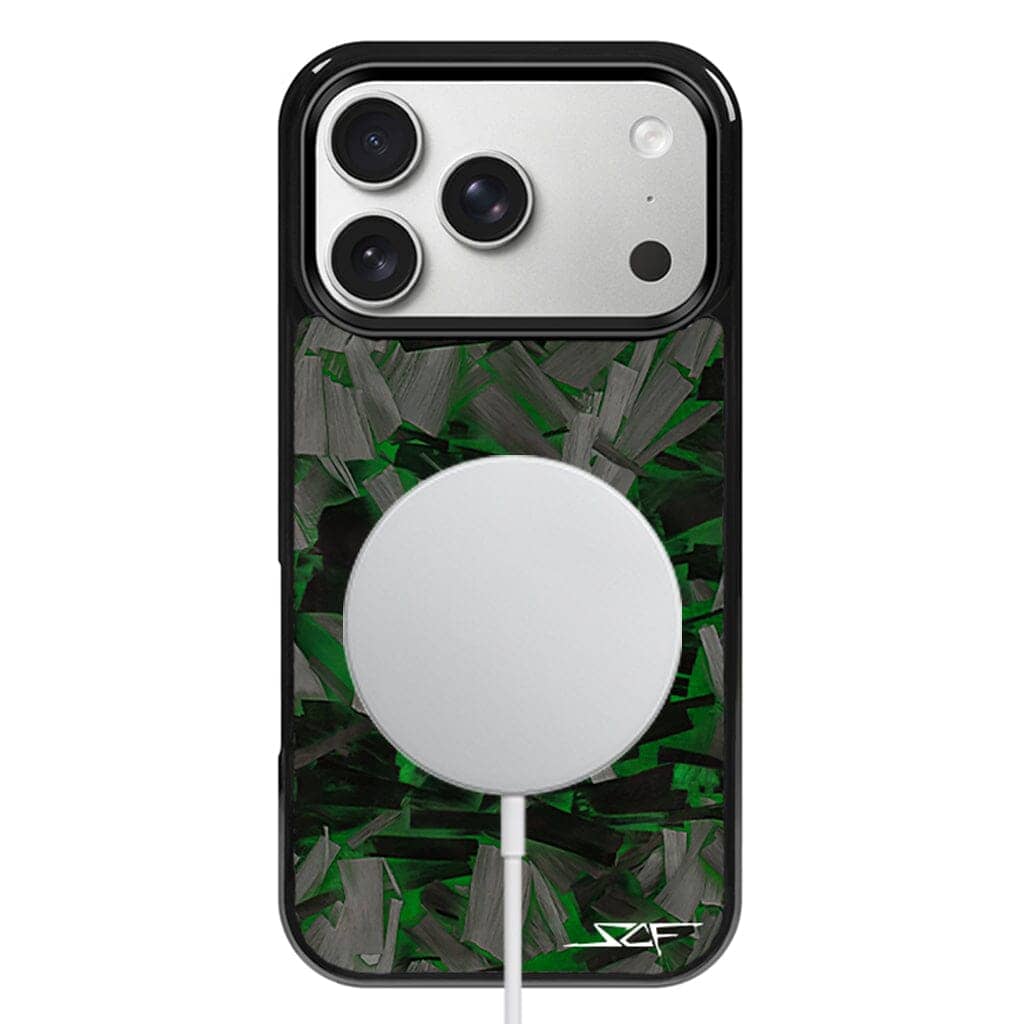 Kies-Motorsports Simply Carbon Fiber iPhone | Green Lava Forged Carbon Fiber Phone Case | CLASSIC Series