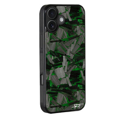 Kies-Motorsports Simply Carbon Fiber iPhone | Green Lava Forged Carbon Fiber Phone Case | CLASSIC Series iPhone 17