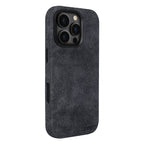 Kies-Motorsports Simply Carbon Fiber iPhone | Grey Alcantara Case | GHOST Series iPhone 16 Pro Max