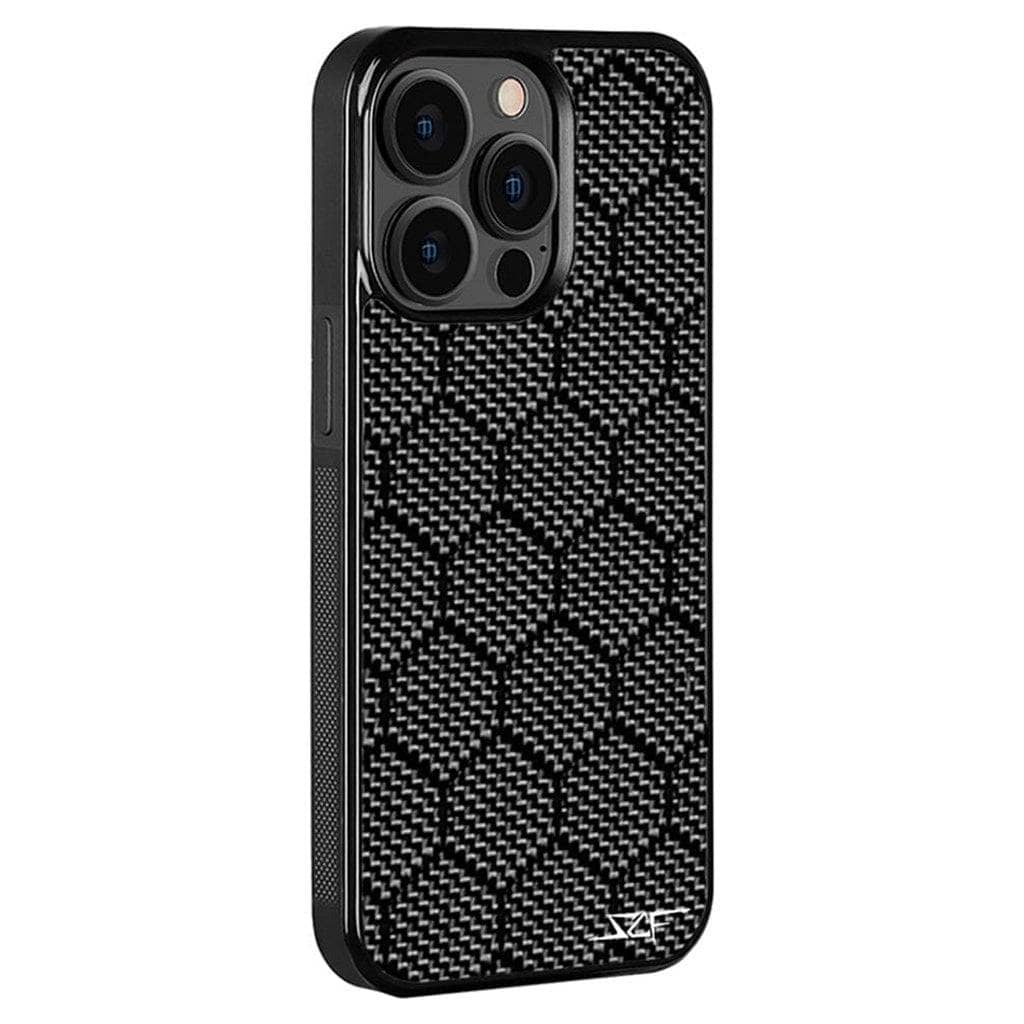 Kies-Motorsports Simply Carbon Fiber iPhone | Honeycomb Carbon Fiber Case | CLASSIC Series iPhone 15 Pro Max