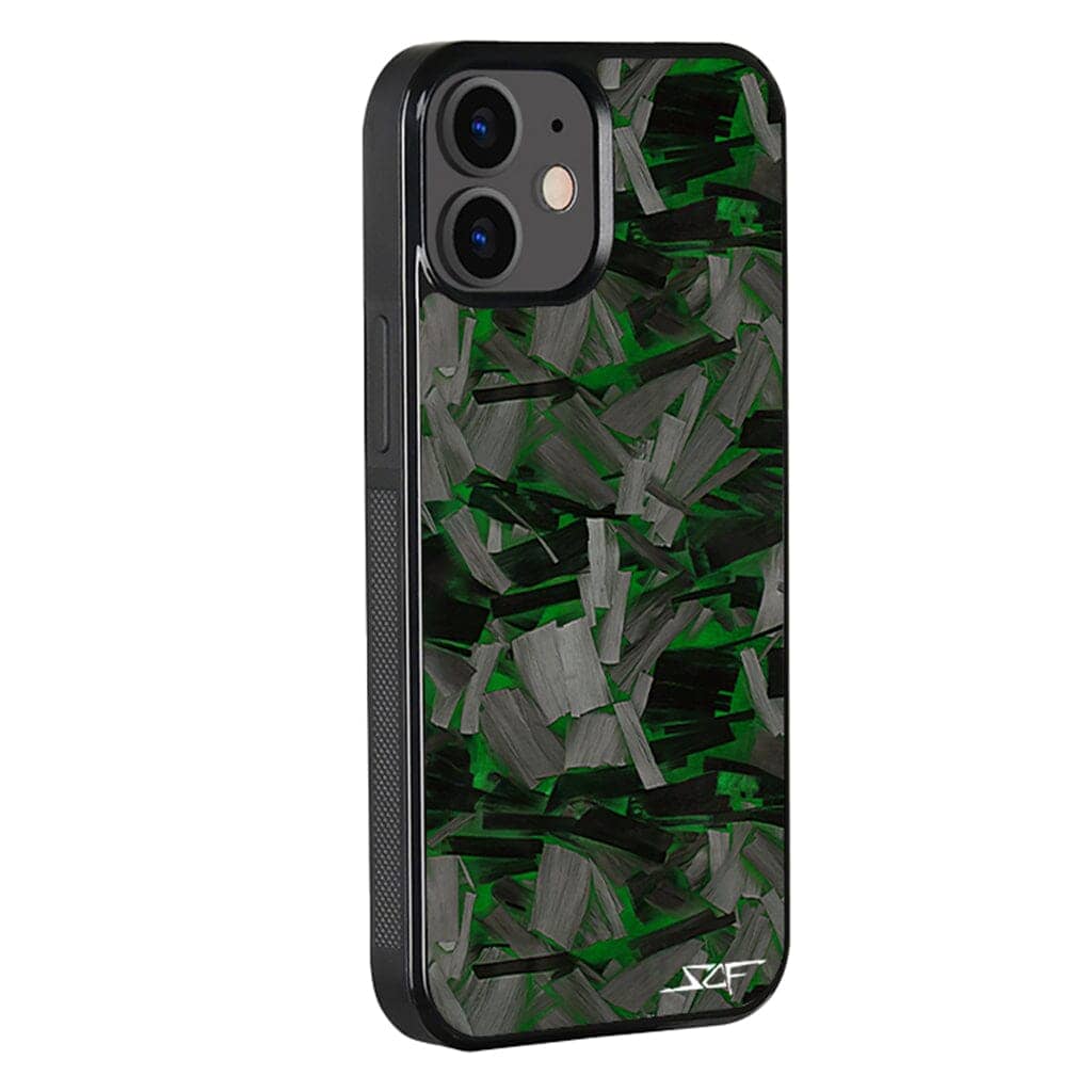 Kies-Motorsports Simply Carbon Fiber iPhone | Lava Forged Carbon Fiber Case | CLASSIC Series Green Lava Forged / iPhone 12