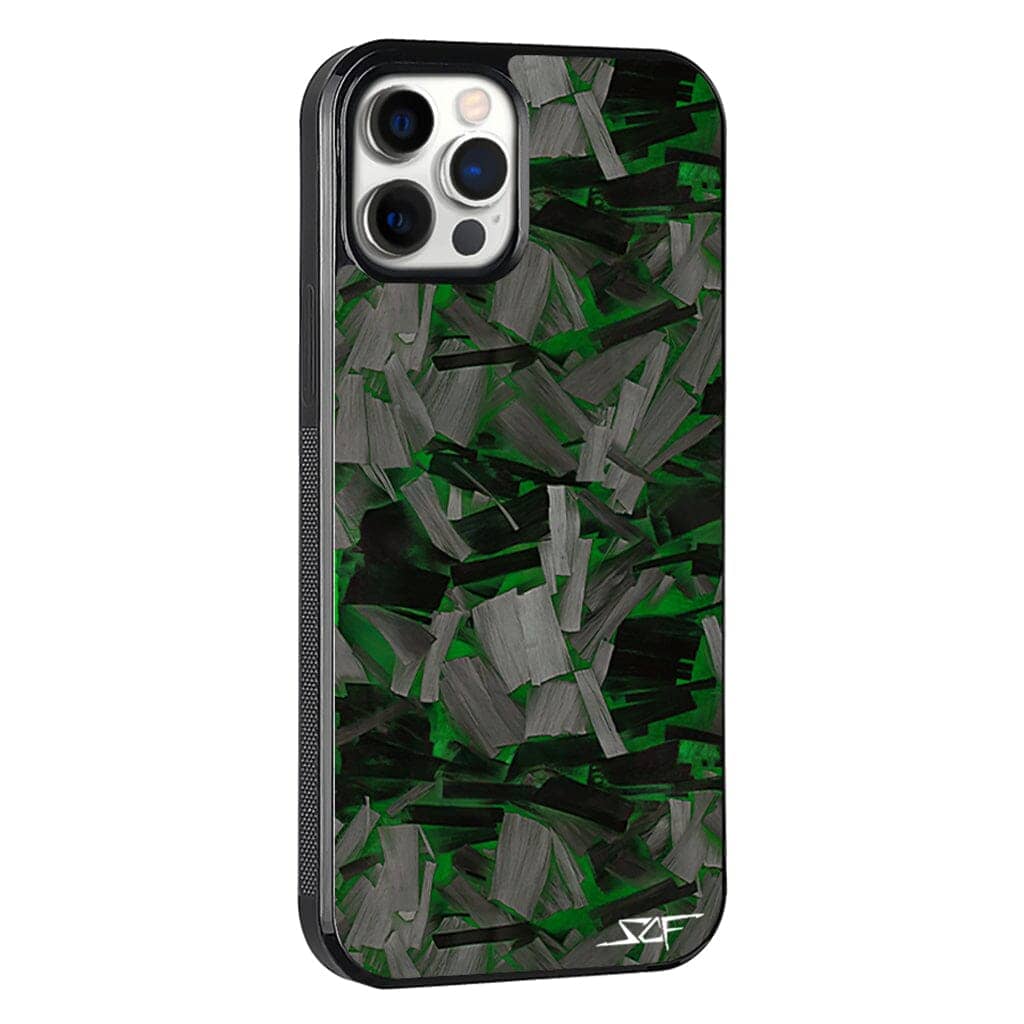 Kies-Motorsports Simply Carbon Fiber iPhone | Lava Forged Carbon Fiber Case | CLASSIC Series Green Lava Forged / iPhone 12 Pro Max