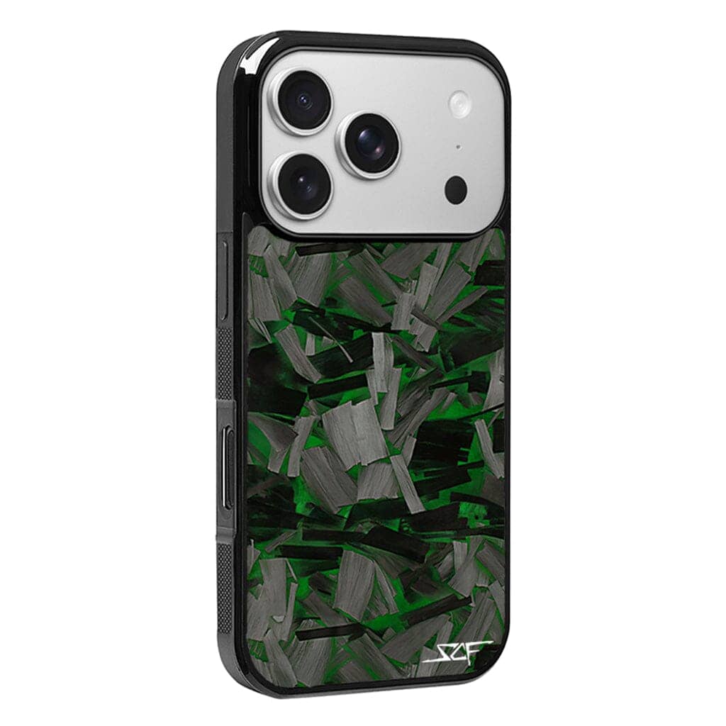 Kies-Motorsports Simply Carbon Fiber iPhone | Lava Forged Carbon Fiber Case | CLASSIC Series Green Lava Forged / iPhone 17 Pro Max
