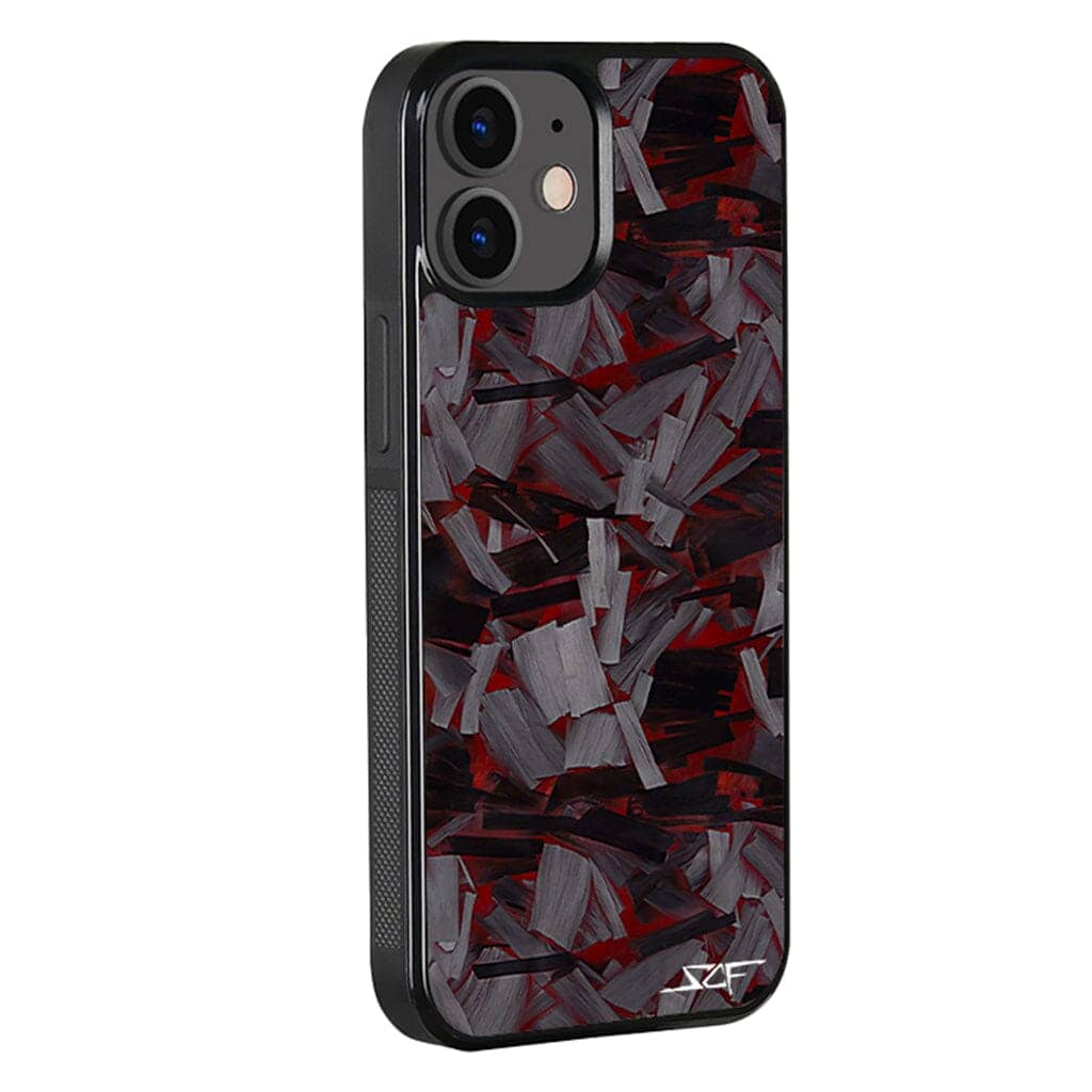 Kies-Motorsports Simply Carbon Fiber iPhone | Lava Forged Carbon Fiber Case | CLASSIC Series Red Lava Forged / iPhone 12