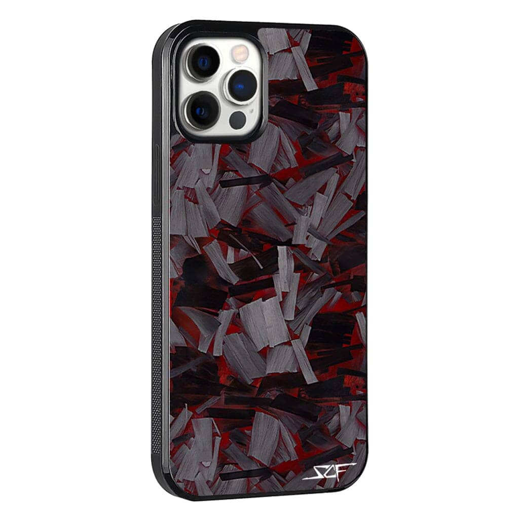 Kies-Motorsports Simply Carbon Fiber iPhone | Lava Forged Carbon Fiber Case | CLASSIC Series Red Lava Forged / iPhone 12 Pro Max