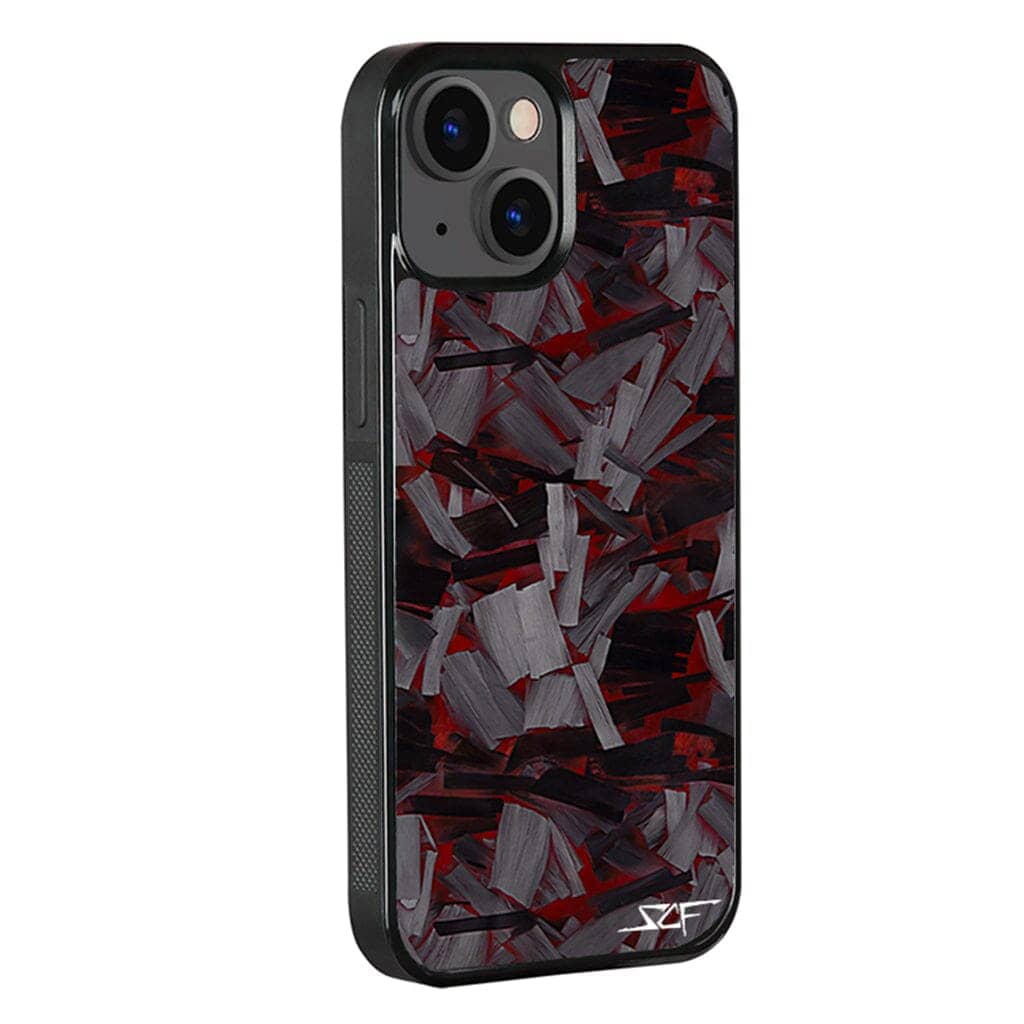 Kies-Motorsports Simply Carbon Fiber iPhone | Lava Forged Carbon Fiber Case | CLASSIC Series Red Lava Forged / iPhone 15 Plus