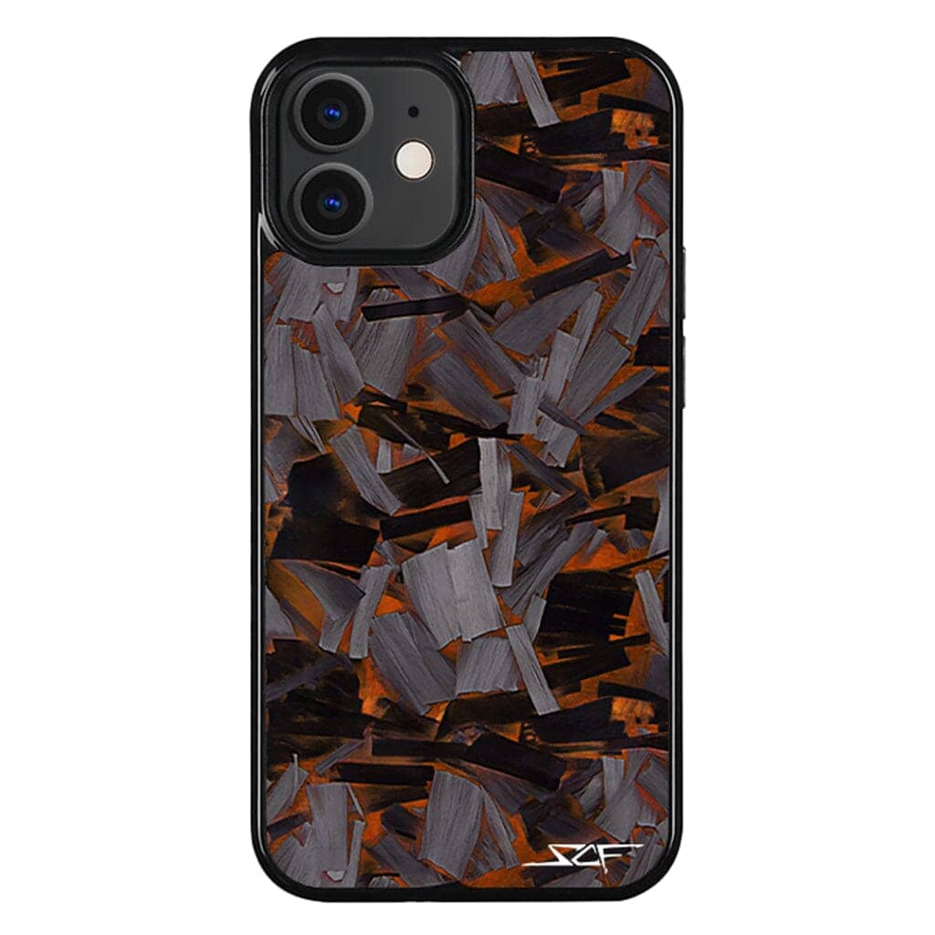 Kies-Motorsports Simply Carbon Fiber iPhone | Orange Lava Forged Carbon Fiber Phone Case | CLASSIC Series