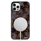 Kies-Motorsports Simply Carbon Fiber iPhone | Orange Lava Forged Carbon Fiber Phone Case | CLASSIC Series