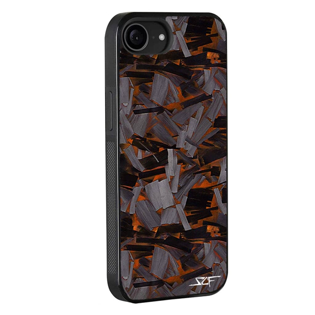Kies-Motorsports Simply Carbon Fiber iPhone | Orange Lava Forged Carbon Fiber Phone Case | CLASSIC Series