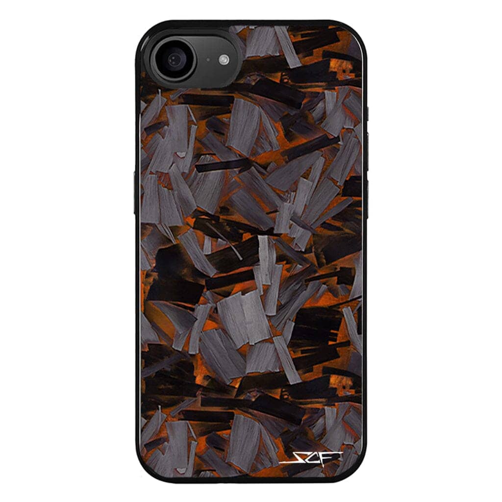 Kies-Motorsports Simply Carbon Fiber iPhone | Orange Lava Forged Carbon Fiber Phone Case | CLASSIC Series