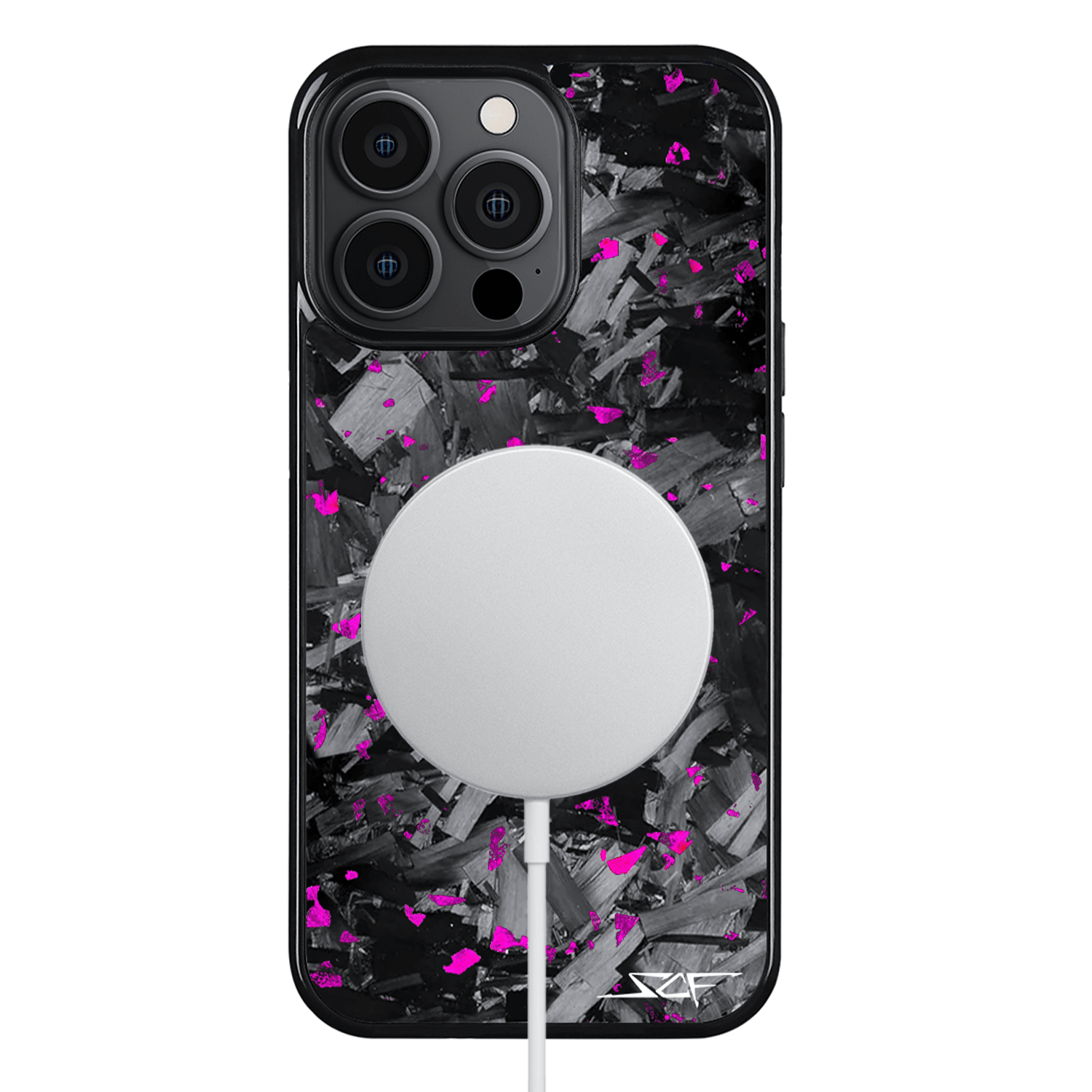 Kies-Motorsports Simply Carbon Fiber iPhone | Purple Flake Forged Chunk Carbon Fiber Case | CLASSIC Series