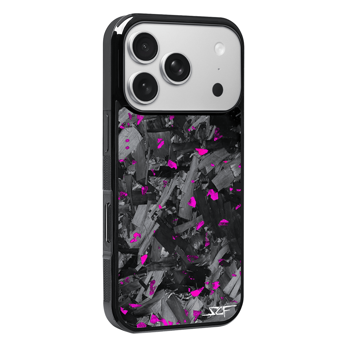 Kies-Motorsports Simply Carbon Fiber iPhone | Purple Flake Forged Chunk Carbon Fiber Case | CLASSIC Series iPhone 17 Pro Max