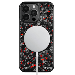 Kies-Motorsports Simply Carbon Fiber iPhone | Red Flake Forged Carbon Fiber Case | CLASSIC Series