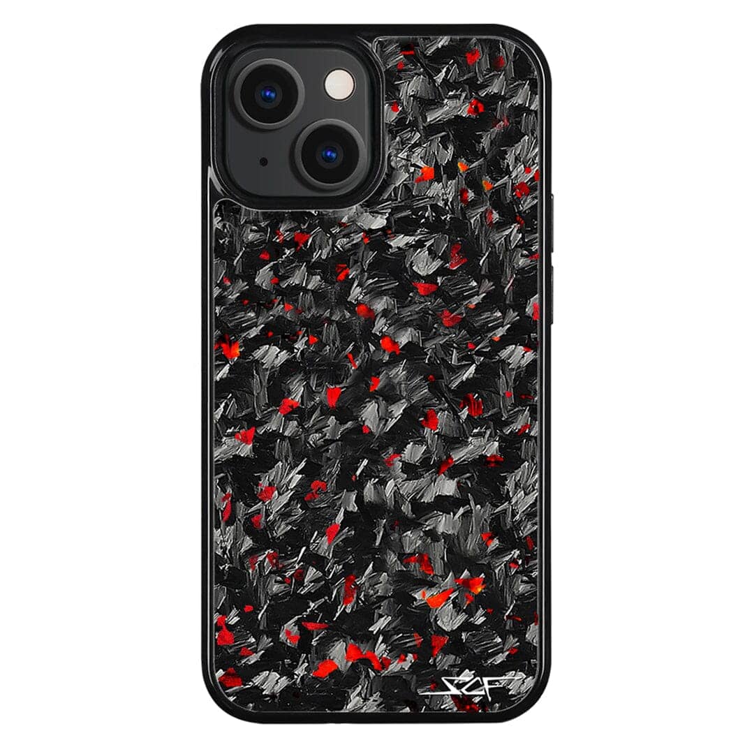 Kies-Motorsports Simply Carbon Fiber iPhone | Red Flake Forged Carbon Fiber Case | CLASSIC Series