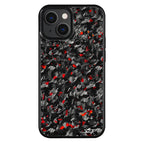 Kies-Motorsports Simply Carbon Fiber iPhone | Red Flake Forged Carbon Fiber Case | CLASSIC Series