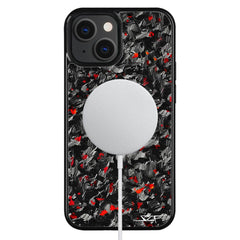 Kies-Motorsports Simply Carbon Fiber iPhone | Red Flake Forged Carbon Fiber Case | CLASSIC Series