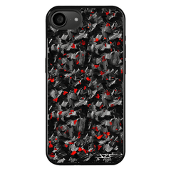 Kies-Motorsports Simply Carbon Fiber iPhone | Red Flake Forged Carbon Fiber Case | CLASSIC Series