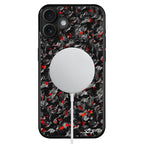 Kies-Motorsports Simply Carbon Fiber iPhone | Red Flake Forged Carbon Fiber Case | CLASSIC Series