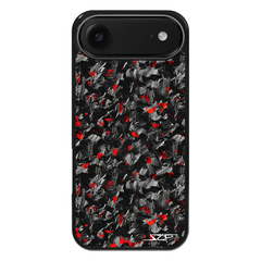 Kies-Motorsports Simply Carbon Fiber iPhone | Red Flake Forged Carbon Fiber Case | CLASSIC Series