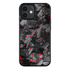 Kies-Motorsports Simply Carbon Fiber iPhone | Red Flake Forged Chunk Carbon Fiber Case | CLASSIC Series