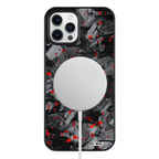 Kies-Motorsports Simply Carbon Fiber iPhone | Red Flake Forged Chunk Carbon Fiber Case | CLASSIC Series