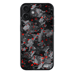 Kies-Motorsports Simply Carbon Fiber iPhone | Red Flake Forged Chunk Carbon Fiber Case | CLASSIC Series