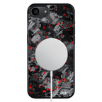 Kies-Motorsports Simply Carbon Fiber iPhone | Red Flake Forged Chunk Carbon Fiber Case | CLASSIC Series