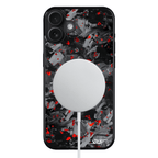 Kies-Motorsports Simply Carbon Fiber iPhone | Red Flake Forged Chunk Carbon Fiber Case | CLASSIC Series