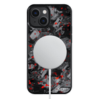 Kies-Motorsports Simply Carbon Fiber iPhone | Red Flake Forged Chunk Carbon Fiber Case | CLASSIC Series