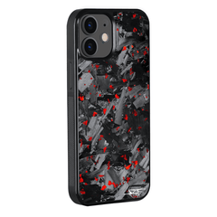 Kies-Motorsports Simply Carbon Fiber iPhone | Red Flake Forged Chunk Carbon Fiber Case | CLASSIC Series iPhone 12