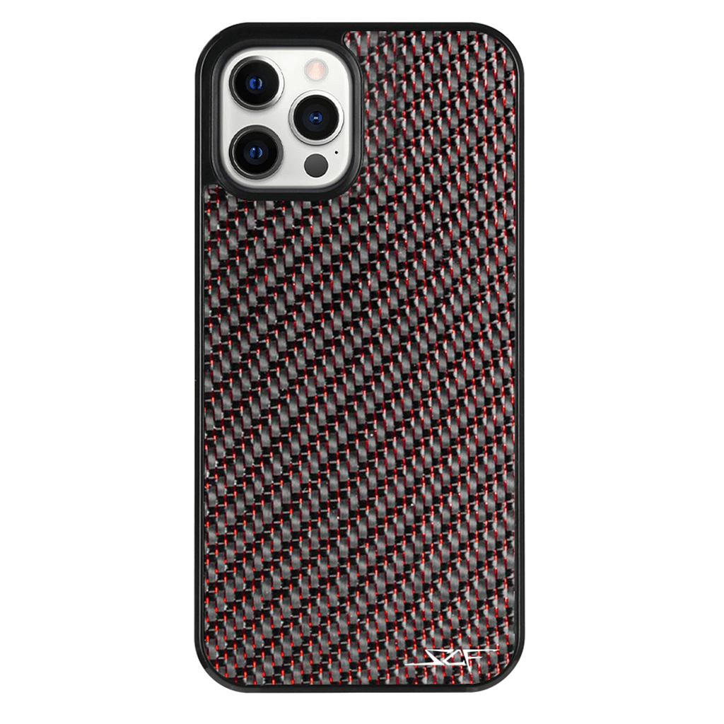 Kies-Motorsports Simply Carbon Fiber iPhone | Red Lace Carbon Fiber Case | CLASSIC Series