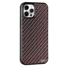 Kies-Motorsports Simply Carbon Fiber iPhone | Red Lace Carbon Fiber Case | CLASSIC Series iPhone 12 Pro Max