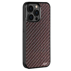 Kies-Motorsports Simply Carbon Fiber iPhone | Red Lace Carbon Fiber Case | CLASSIC Series iPhone 15 Pro Max