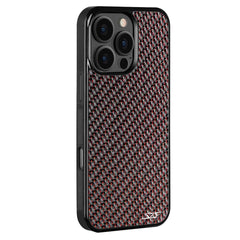 Kies-Motorsports Simply Carbon Fiber iPhone | Red Lace Carbon Fiber Case | CLASSIC Series iPhone 16 Pro Max