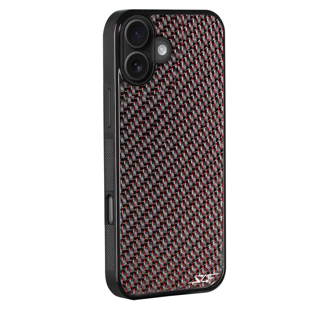 Kies-Motorsports Simply Carbon Fiber iPhone | Red Lace Carbon Fiber Case | CLASSIC Series iPhone 17