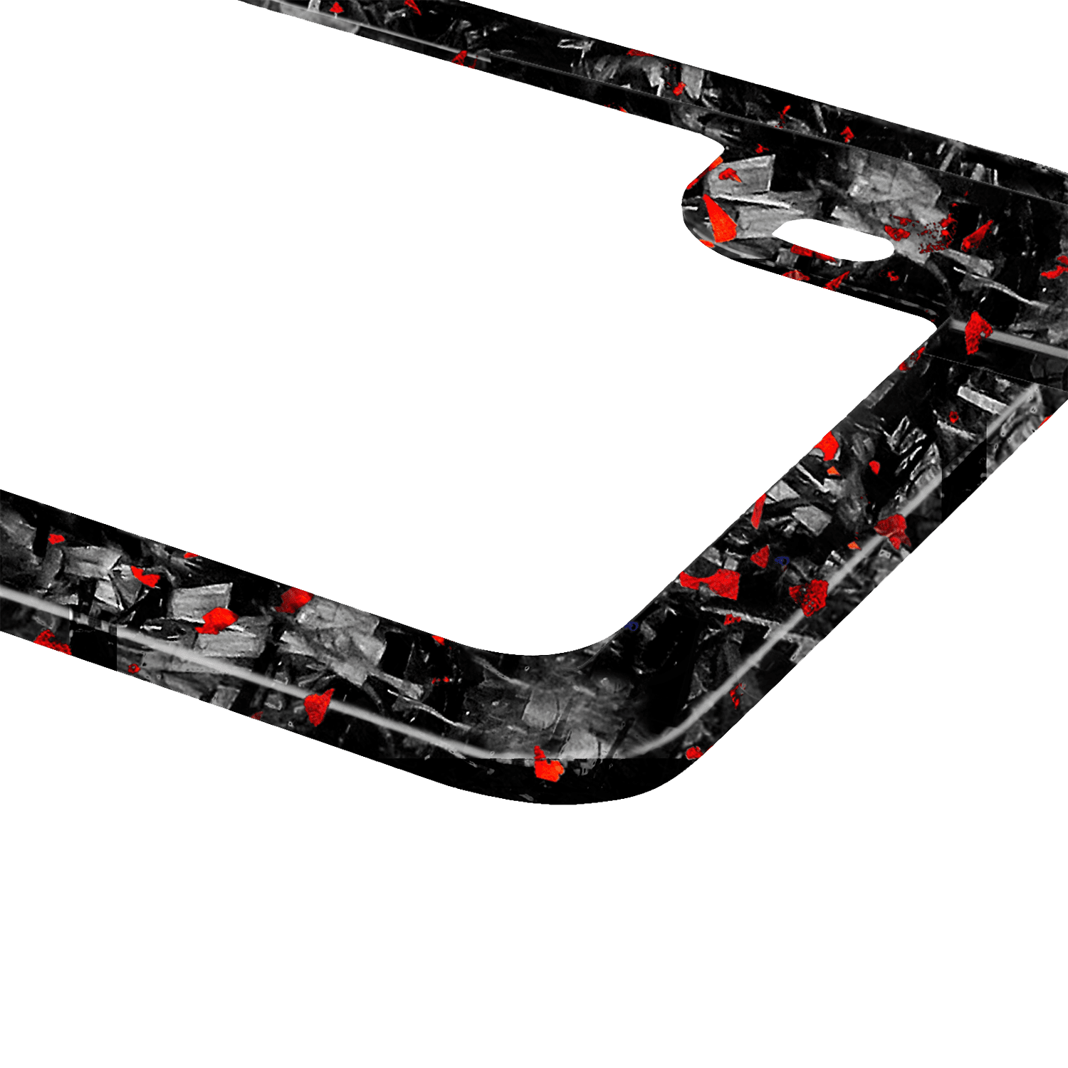 Flake Forged Carbon Fiber Motorcycle License Plate Frame Secondary image