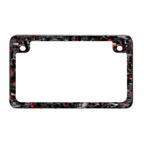Kies-Motorsports Simply Carbon Fiber Red Flake Forged Carbon Fiber Motorcycle License Plate Frame