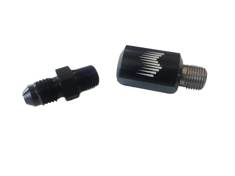Snow Performance 1/8in NPT Female to 4AN Male Low Profile Straight Nozzle Holder Secondary image