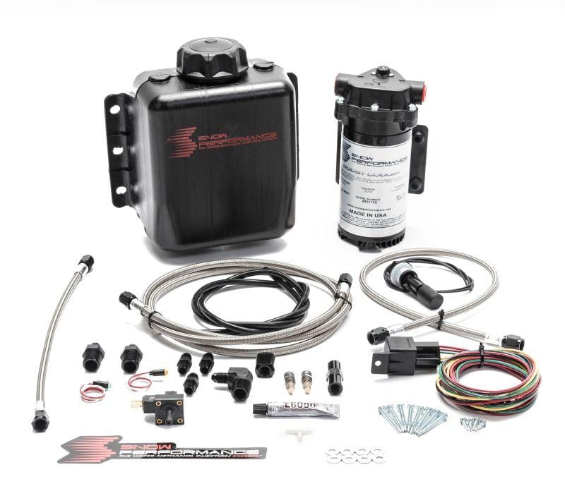 Kies-Motorsports Snow Performance Snow Performance Stage I Boost Cooler Forced Induction Water Injection Kit Braided SS Upgrade Kit