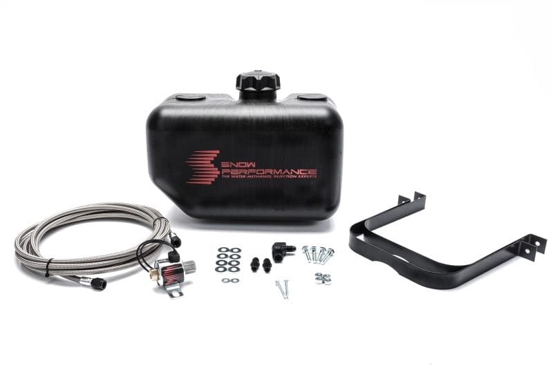 Kies-Motorsports Snow Performance Snow Performance Water Tank Upgrade 2.5gal Braided SS Line w/Bracket/Solenoid/Hose/Fittings Main image