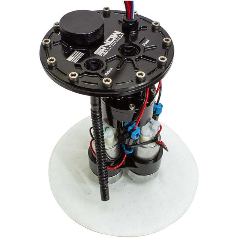 Kies-Motorsports Snow Performance Snow Universal 15-20 Gal 9.72in Tank Depth Max Flow Multi Pump Fuel Hat - Triple Pump Main image
