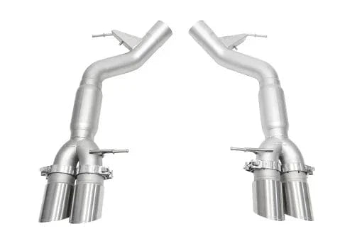 Kies-Motorsports Soul Performance BMW F06 / F12 / F13 M6 Resonated Muffler Bypass Exhaust 3.5" Slash Cut Single Wall Tips - (Brushed)