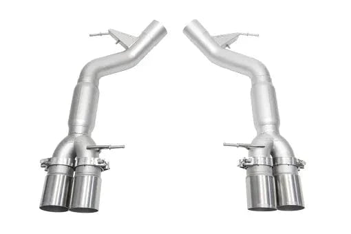 Kies-Motorsports Soul Performance BMW F10 M5 Resonated Muffler Bypass Exhaust 3.5" Straight Cut Single Wall Tips - (Brushed)