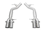 Kies-Motorsports Soul Performance BMW F10 M5 Resonated Muffler Bypass Exhaust 3.5" Straight Cut Single Wall Tips - (Brushed)
