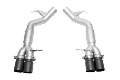 Kies-Motorsports Soul Performance BMW F10 M5 Resonated Muffler Bypass Exhaust 3.5" Straight Cut Single Wall Tips - (Satin Black)