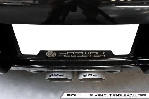 Kies-Motorsports Soul Performance Porsche 718 Cayman / Boxster Bolt-On X-Pipe With Tips Straight Cut Single Wall Tips